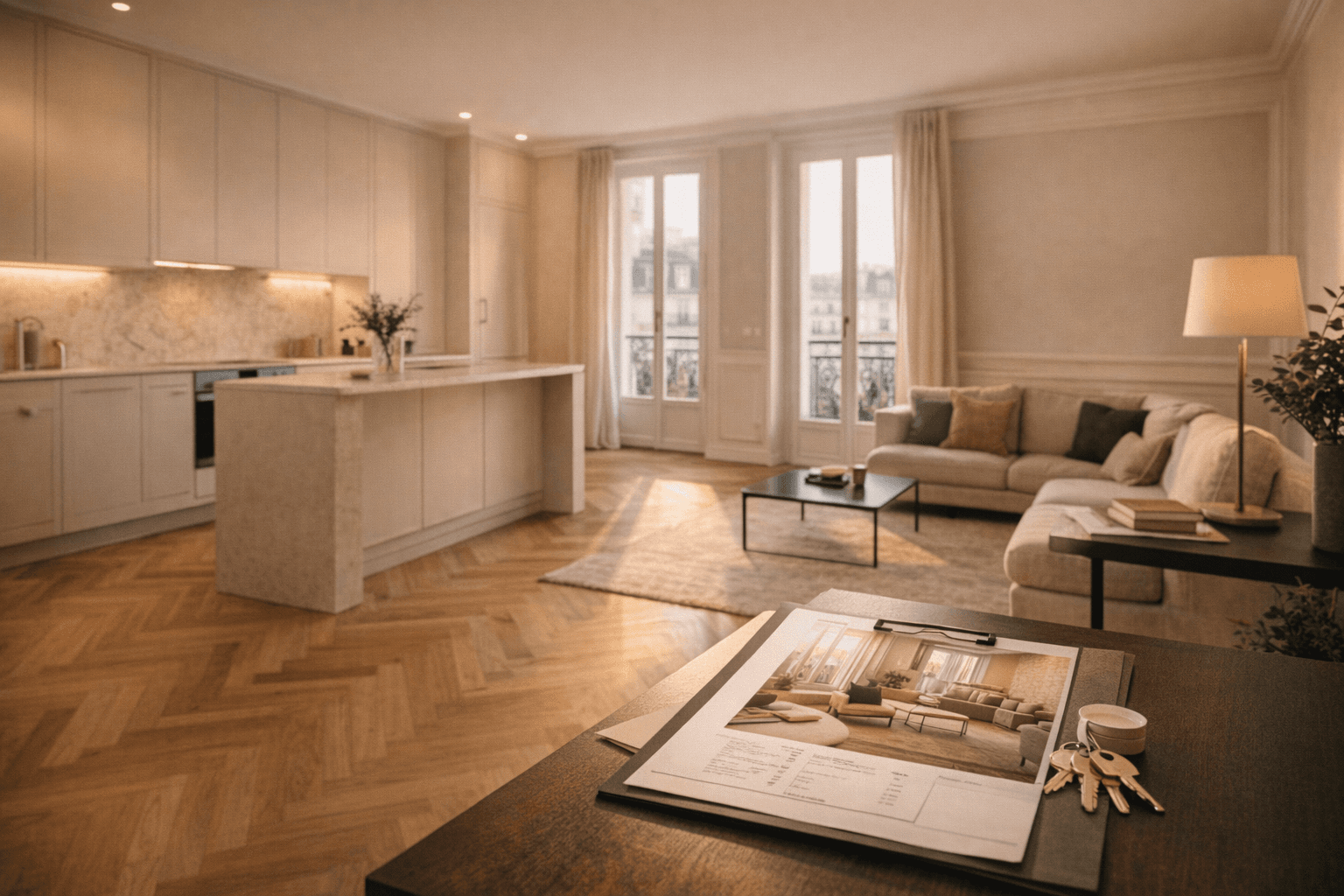 Appartement renove et valorise pret pour la revente